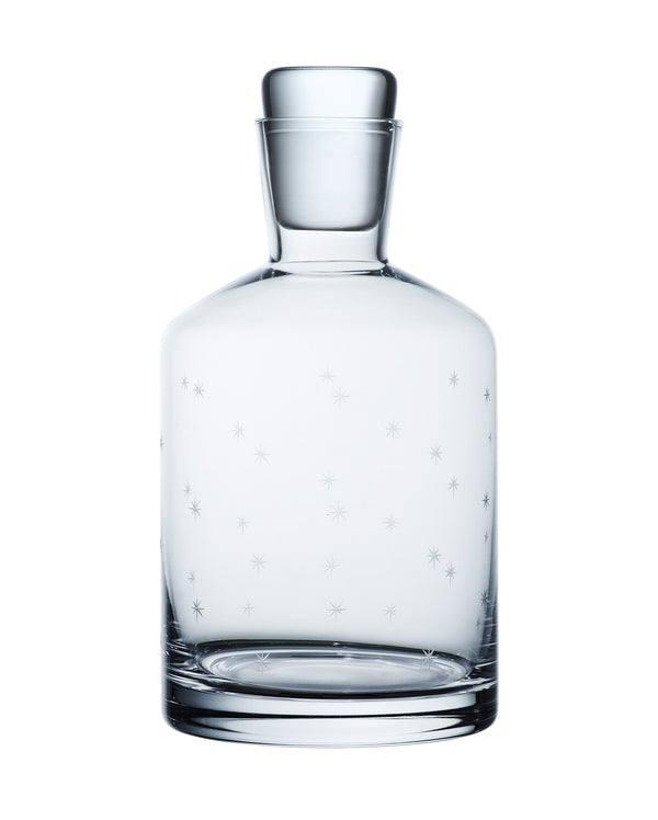 A Crystal Decanter with Stars Design