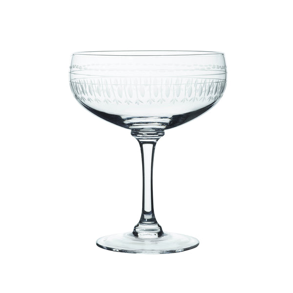 rose crystal cocktail glasses with ovals design – The Vintage List