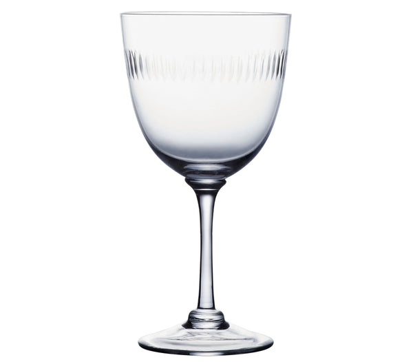 Crystal Wine Glasses with Spears Design