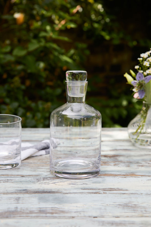 A Crystal Decanter with Stars Design