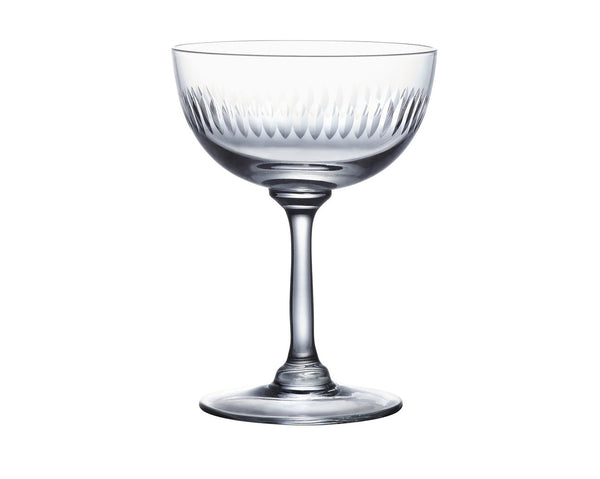 Crystal Champagne Saucers with Ovals Design – The Vintage List